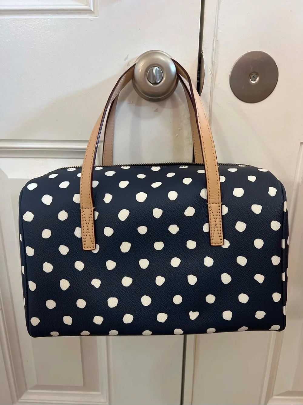 kate spade Black and White polka dots Tote hand bag